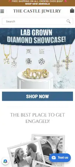 Homepage on mobile — hero, CTA, and above-the-fold content