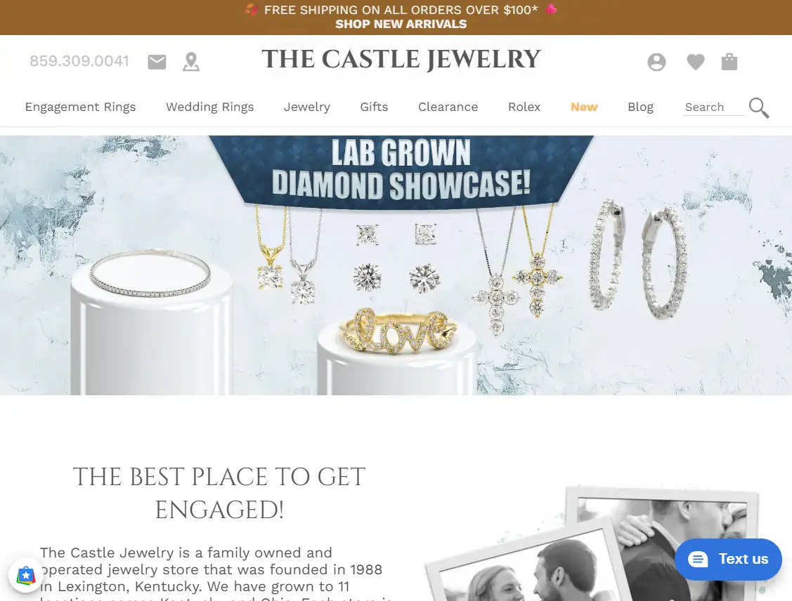 The Castle Jewelry Custom Shopify Theme hero image