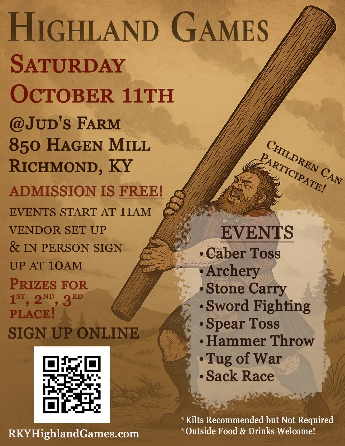 Richmond KY Highland Games — Event Flyer (2025) hero image